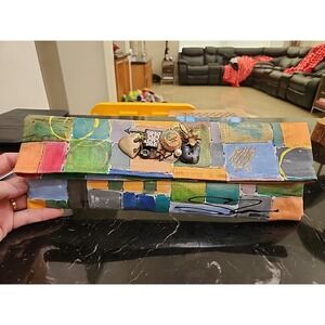 Susan Tancer Studios NEW Unique Handpainted Signed Clutch Hand Bag Abstract